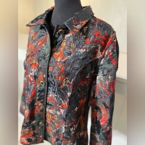 Gorgeous Vintage Tapestry Damask Reversible Jacket, size large